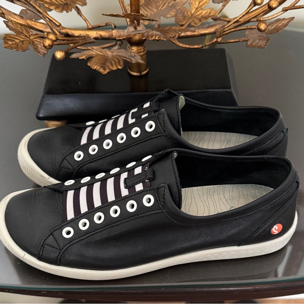 Stylish Softinas Black Slip-On Sneakers
